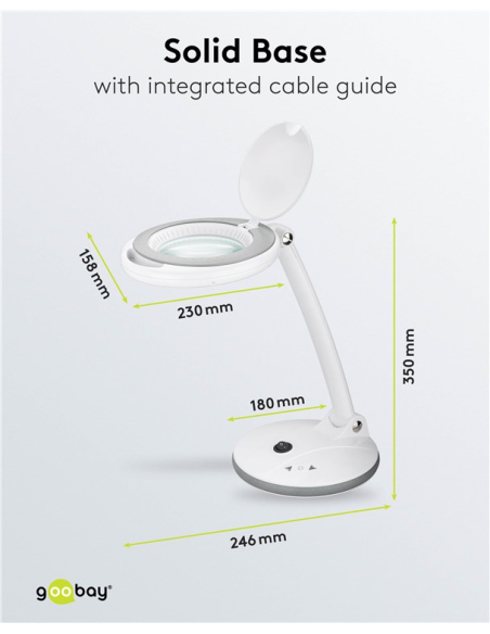 
60363 GOOBAY - Lámpara de aumento 6W 450lm 100mmX 30LED dim STAND