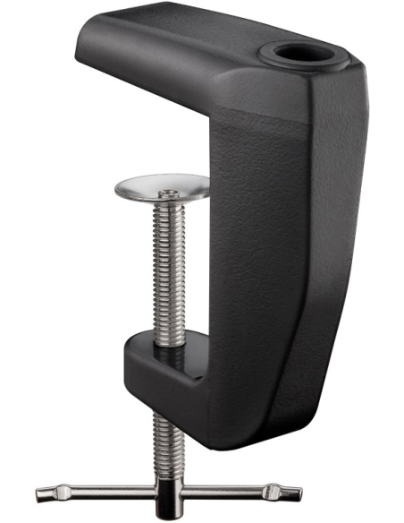 
64987 GOOBAY - Lámpara de aumento Abrazadera de mesa Negro. Abrazadera de mesa de repuesto para lámparas de aumento con brazo