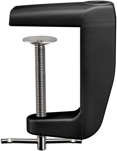 
64987 GOOBAY - Lámpara de aumento Abrazadera de mesa Negro. Abrazadera de mesa de repuesto para lámparas de aumento con brazo