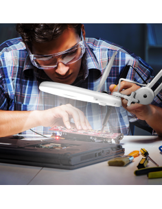 
WZ0058 LOGILINK - Lámpara de lupa con soporte de abrazadera, 5 dioptrías