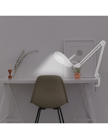 
WZ0058 LOGILINK - Lámpara de lupa con soporte de abrazadera, 5 dioptrías