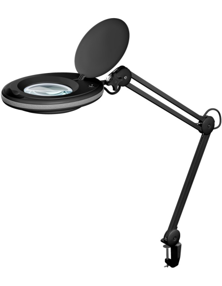 
64989 GOOBAY - Lupa 8W 650 lm 127 mm 60 LED KLEMM Negra. Lámpara de aumento LED con pinza, 8 W, negra
650 lm, lente de crist