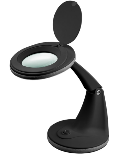 
65578 GOOBAY - Lupa 6W 450lm 100mm 30LED STAND Negro. Lámpara de aumento LED con base, 6 W, negra
450 lm, lente de cristal d
