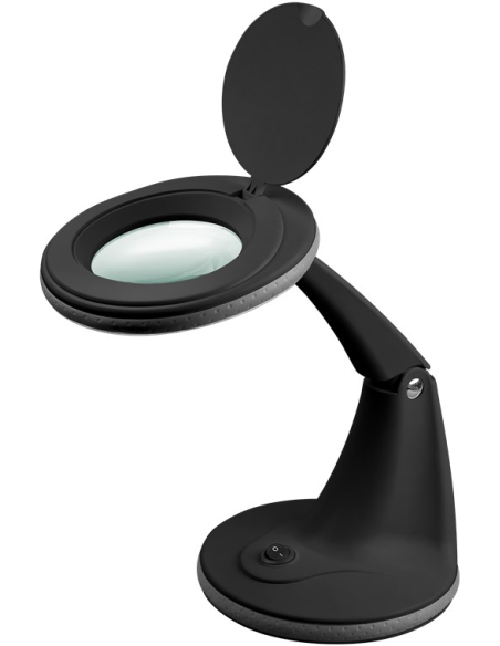 
65578 GOOBAY - Lupa 6W 450lm 100mm 30LED STAND Negro. Lámpara de aumento LED con base, 6 W, negra
450 lm, lente de cristal d