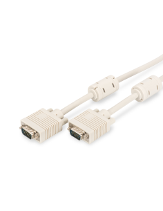 
AK-310103-050-E Cable VGA Macho-Macho  5 metros 3C+7 Beige con  ferritas