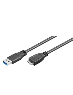 
Cable USB 3.0 A Macho - Micro B Macho 5 m. Negro InLine