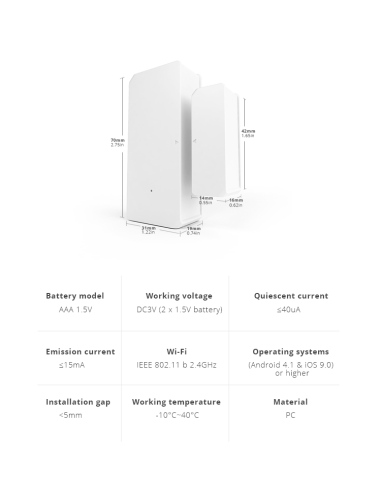 
DW2 WIFI SONOFF Wifi Wireless Sensor Puerta/Ventana