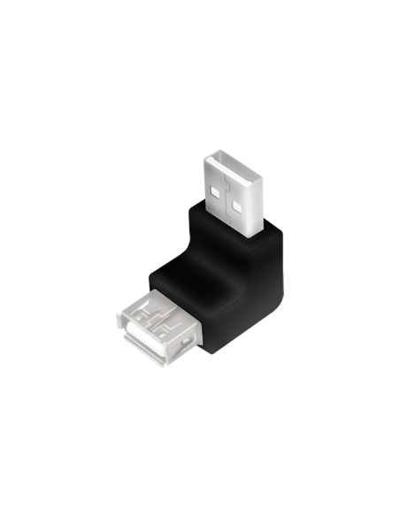 
Logilink USB 2.0 adapter, USB-A/M to USB-A/F, 90° angled, black