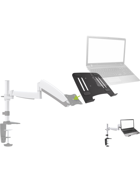 
23162A : InLine Notebook Mount / Holder with VESA 75 Adapter