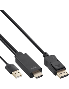
17163P INLINE - Cable Adaptador HDMI A 1.4 a DisplayPort 1.2 4K 30Hz 3m