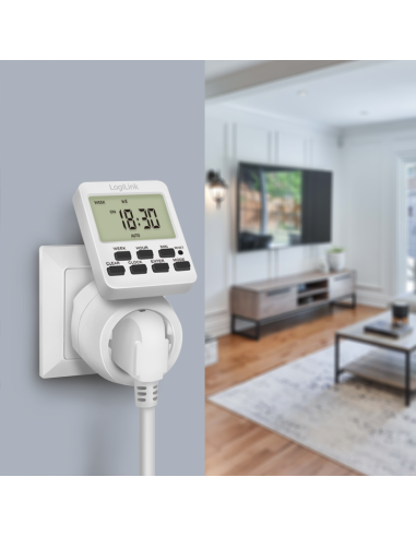 
ET0014 Programador electrico digital con pantalla giratoria. LOGILINK