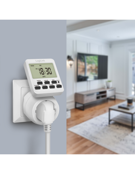 
ET0014 Programador electrico digital con pantalla giratoria. LOGILINK