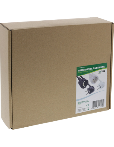 
16410T INLINE - Prolongador cable eléctrico schuko M a H de 15 m Blanco
