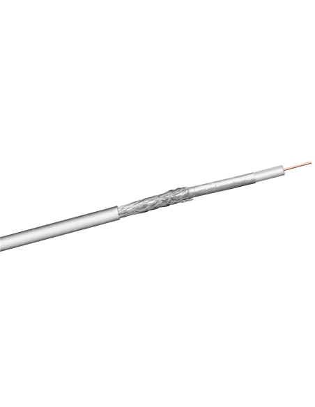 
67018 GOOBAY - Goobay 100 dB SAT Coaxial Cable, Double Shielded, Cu, white, 100 m. Cable Coaxial SAT 100 dB, Doble Blindaje, 