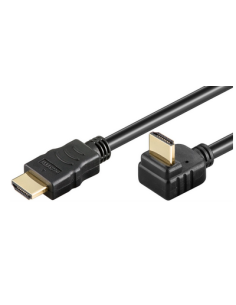 
Cable HDMI A-A  5 metros Negro Acodado 4K 60Hz   Cable 270° en un conector Serie 2.0 Goobay