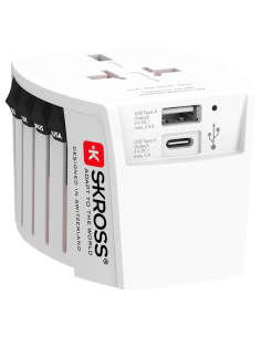 
SKROSS 60572 Adaptador Mundial MUV USB (AC) SKROSS
Conectores de entrada deslizables para Europa, Australia/China, Reino Uni