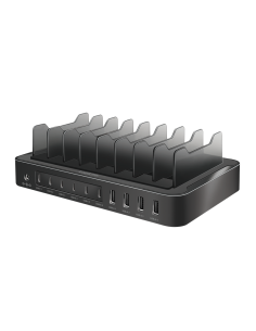 
PA0327 LOGILINK - Cargador  120W USB 4x USB-A & 6x USB-C Estacion de Carga sobremesa negra Logilink