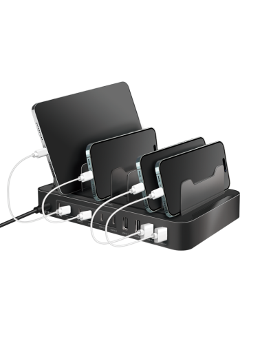 
PA0327 LOGILINK - Cargador  120W USB 4x USB-A & 6x USB-C Estacion de Carga sobremesa negra Logilink