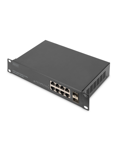 
DN-80119 Switch  8 puertos Gigabit 10" L2+  SFP-Uplinks  Sin Gestion  DIGITUS