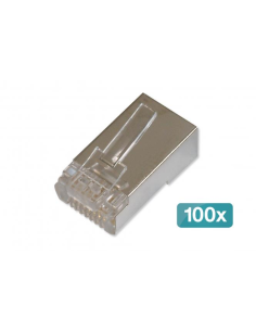 
AK-219603-100  Conector modular Cat 6 RJ45 Macho STP Apantallado para Cable Redondo pass through DIGITUS 100 unidades