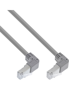 
S-76602U-1.1 Latiguillo CAT 6, S/FTP,  1.10 m, Gris, CU-PVC 2 x Conector 90º Abajo