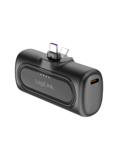 
PA0349 LOGILINK - Bateria Externa Power Bank   5000 mAh, conector USB-C integrado, color negro  LiPo Logilink