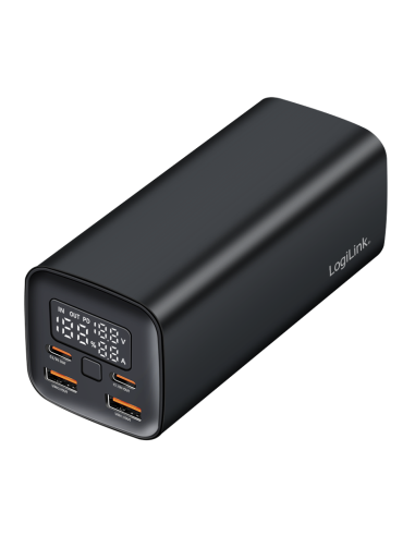 
PA0350 LOGILINK - Bateria Externa Power Bank 20000, 2x USB A + 2x USB C QC 3.0 & PD 3.0 65 W, black Logilink