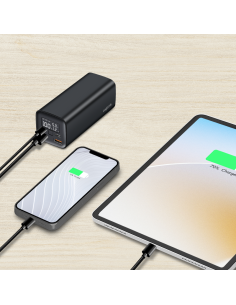 
PA0350 Bateria Externa Power Bank 20000, 2x USB A + 2x USB C QC 3.0 & PD 3.0 65 W, black Logilink