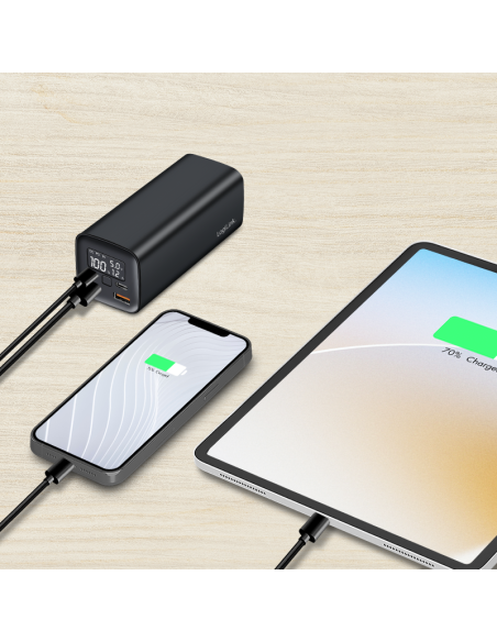 
PA0350 Bateria Externa Power Bank 20000, 2x USB A + 2x USB C QC 3.0 & PD 3.0 65 W, black Logilink