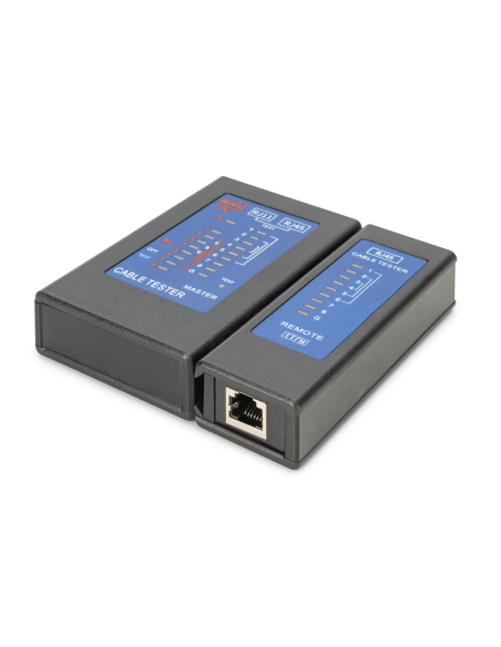 
DN-14001-2 Comprobador de estado inteligente y rápido para la conexión de mazos de cables telefónicos y de red.