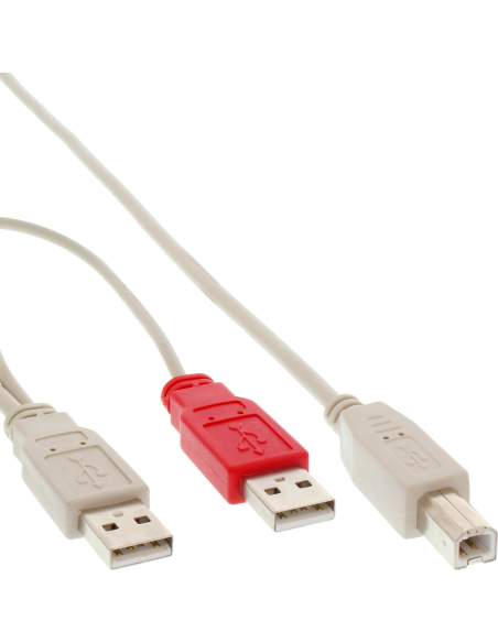 
34510X  Cable USB 2.0 Y (2XAM/BM)  1.00m Gris InLine