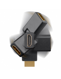 
51721 GOOBAY - Adaptador HDMI-A Hembra - HDMI-A Macho Articulado 180º 4K 60Hz 2