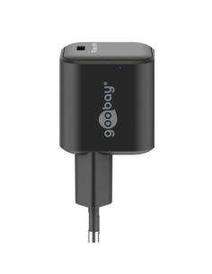 
65331 GOOBAY - Cargador  45W USB 1 puert. USB-C Negro GAN PD Salida Lateral Tamaño Nano Goobay