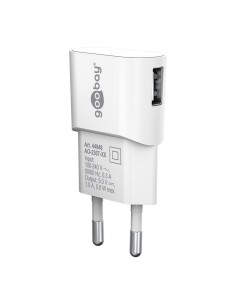 
44948 GOOBAY - Cargador   5W USB 1 puert.  USB-A Blanco Salida Lateral Goobay