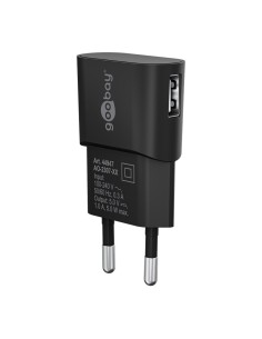 
44947 GOOBAY - Cargador USB  1 puert.  5W 1A  negro Goobay