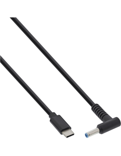 
26674  Cable de carga  USB-C a portátil HP DC plug 4.5/3.0/0.6mm (redondo/pequeño), 2 m INLINE