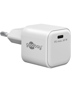 
65370 Cargador  65W USB 1 puert. USB-C Blanco GAN PD Salida Lateral Tamaño Nano Goobay 2