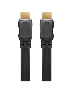 
61277 GOOBAY - Cable HDMI A-A  1 metros Negro Plano 4K 60Hz 18 Gbit/s Series 2.0 CCS Bulk