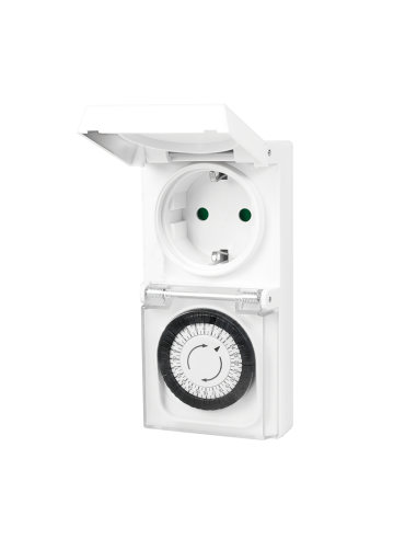 ET0006 Programador electrico Mecanico Analogico Diario IP44 Exterior Logilink Blister