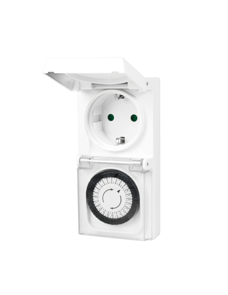 ET0006 Programador electrico Mecanico Analogico Diario IP44 Exterior Logilink Blister