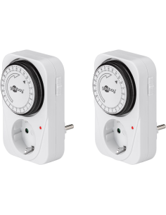 
55538 Programador electrico Analogico Diario Goobay Kit de 2 Unidades