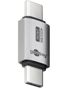 
74448 Adaptador USB-C Macho a USB-C Macho 240W 40Gb/s 8K a 60Hz Compacto USB4.0 Goobay