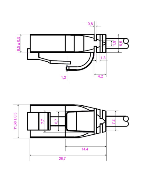 
71545 GOOBAY - CAT 6 slim patch cable U/UTP,grey, 0.15 m - Cu PVC