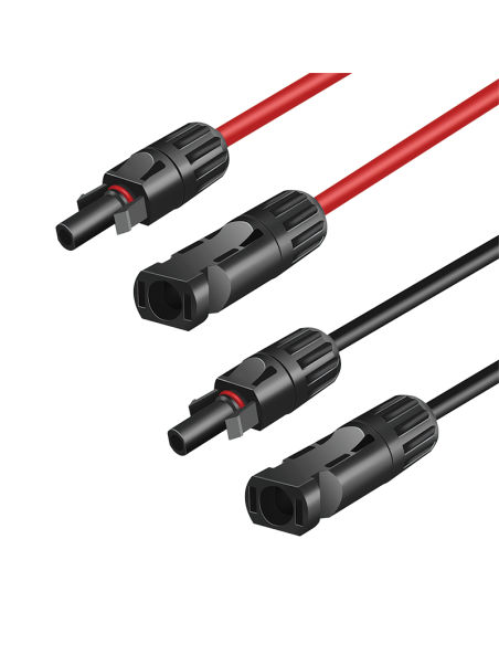 
PHC0101 Juego de cables de extensión para paneles solares, MC4/Macho a MC4/Hembra, 6 mm², CU,  2 m, Rojo y Negro Logilink