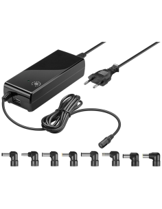 
55001 Cargador Universal Portatil 90W 8 puntas  Goobay 1x USB-A socket, 12 V - 22 V up to max. 4 A 2