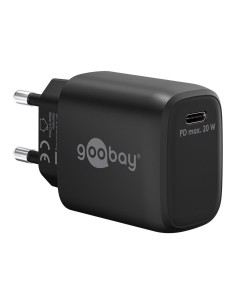 
65405 GOOBAY - Cargador  20W USB 1 puert. USB-C Negro GAN FC PD Goobay