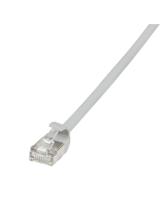 
CQ9042S Latiguillo CAT 6A, U/FTP,  1.50 m, Gris, LSZH-TPE  Slim Delgado Logilink