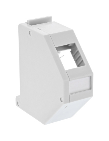 
76203 Modulo de carril DIN para módulos Keystone, Gris Claro inline