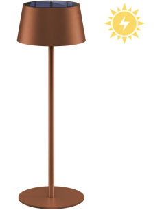
Goobay 73932 Lámpara de mesa solar LED inalámbrica, bronce, con control táctil, 150 lm, luz blanca cálida (3000 K), regulable