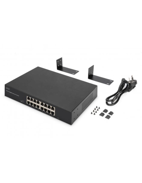 
DN-80112-2 : DIGITUS 16-Port Gigabit Switch 16-port 10/100/1000Base-T 
